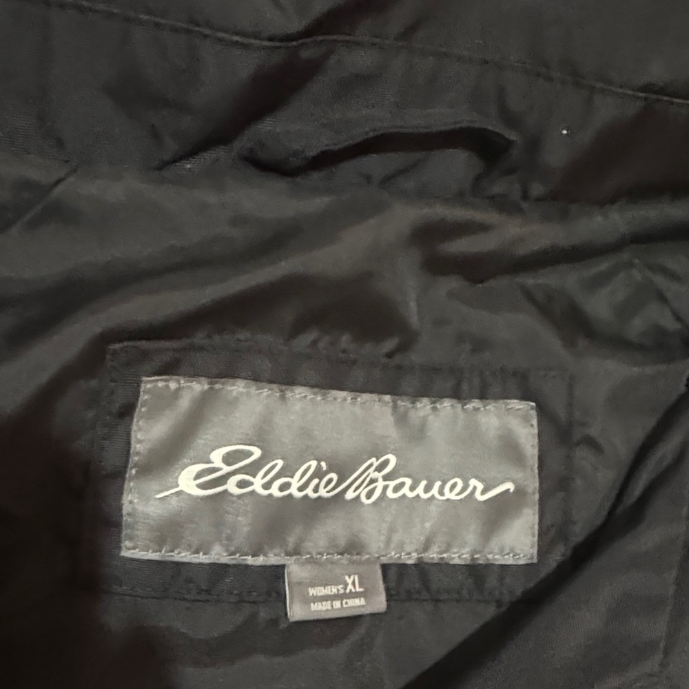 Eddie Bauer Black Utility/Rain Trench - Picture 2 of 6